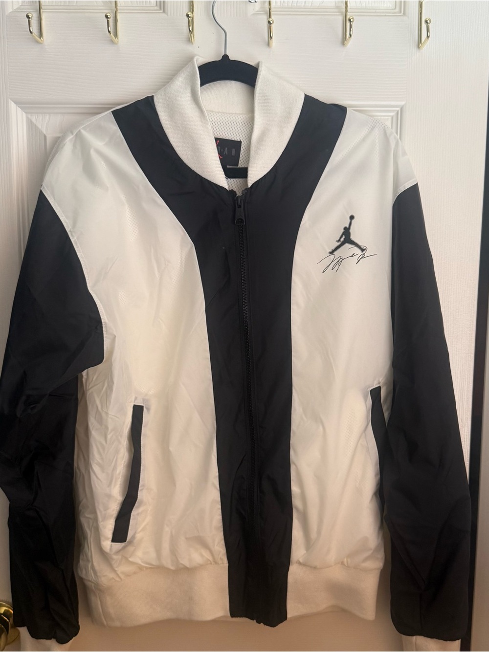 Jordan Black & White Colorblock Bomber Jacket
